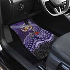 Personalized Freo Football Mascot Car Mats Aboriginal Dot Art Style Vibrant Indigenous Pattern Design