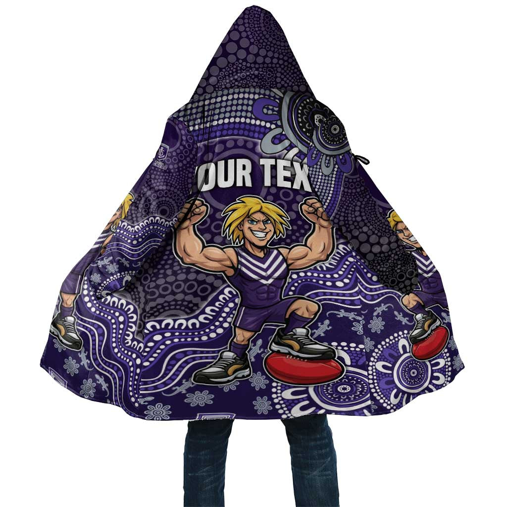 Personalized Freo Football Mascot Cloak Aboriginal Dot Art Style Vibrant Indigenous Pattern Design