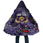 Personalized Freo Football Mascot Cloak Aboriginal Dot Art Style Vibrant Indigenous Pattern Design