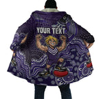 Personalized Freo Football Mascot Cloak Aboriginal Dot Art Style Vibrant Indigenous Pattern Design