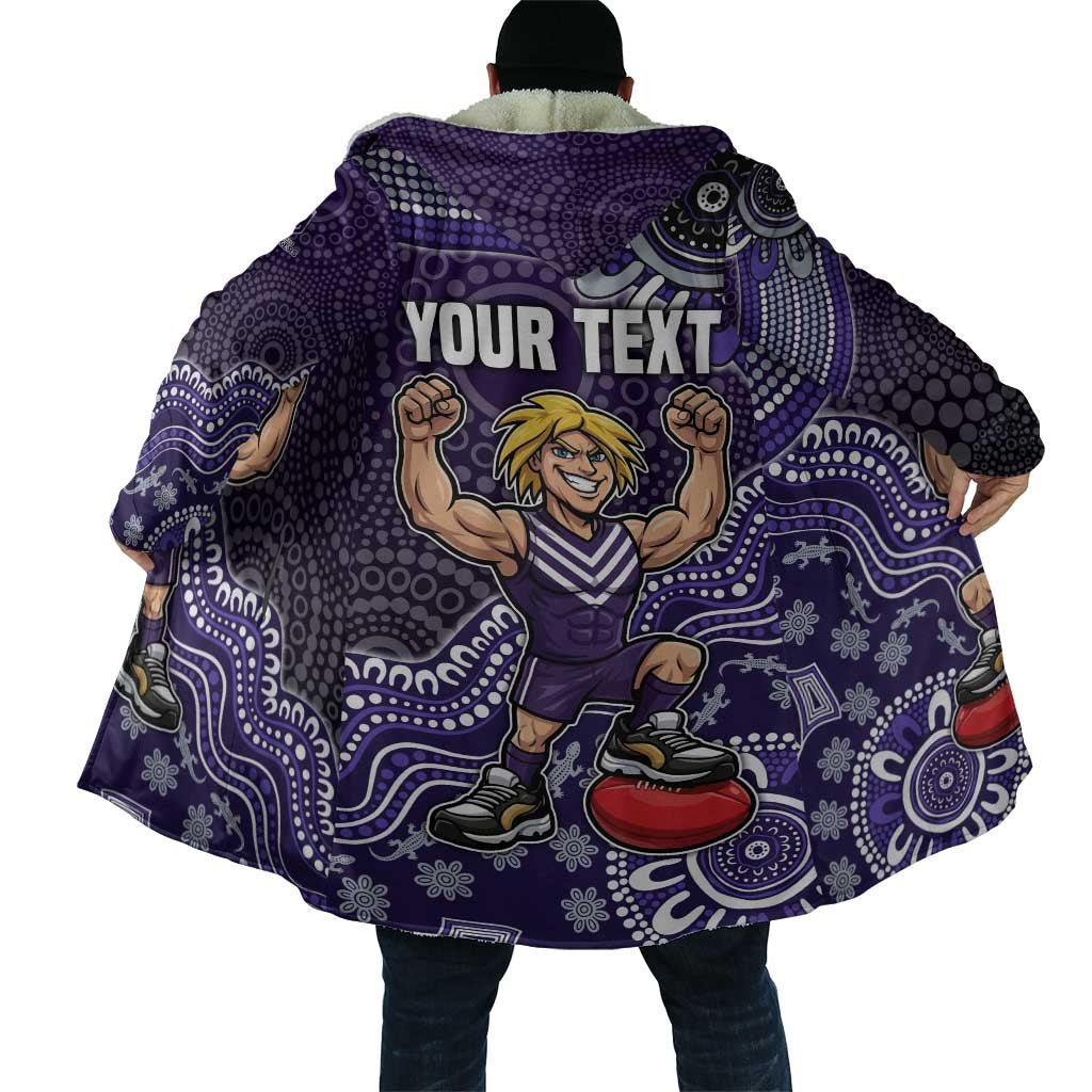 Personalized Freo Football Mascot Cloak Aboriginal Dot Art Style Vibrant Indigenous Pattern Design