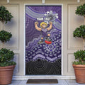 Personalized Freo Football Mascot Door Cover Aboriginal Dot Art Style Vibrant Indigenous Pattern Design
