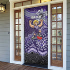 Personalized Freo Football Mascot Door Cover Aboriginal Dot Art Style Vibrant Indigenous Pattern Design