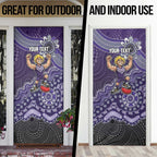 Personalized Freo Football Mascot Door Cover Aboriginal Dot Art Style Vibrant Indigenous Pattern Design