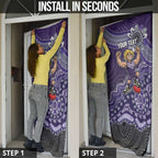 Personalized Freo Football Mascot Door Cover Aboriginal Dot Art Style Vibrant Indigenous Pattern Design