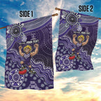 Personalized Freo Football Mascot Garden Flag Aboriginal Dot Art Style Vibrant Indigenous Pattern Design
