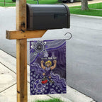 Personalized Freo Football Mascot Garden Flag Aboriginal Dot Art Style Vibrant Indigenous Pattern Design