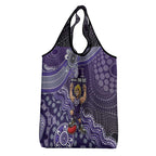 Personalized Freo Football Mascot Grocery Bag Aboriginal Dot Art Style Vibrant Indigenous Pattern Design