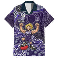 Personalized Freo Football Mascot Hawaiian Shirt Aboriginal Dot Art Style Vibrant Indigenous Pattern Design