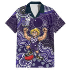 Personalized Freo Football Mascot Hawaiian Shirt Aboriginal Dot Art Style Vibrant Indigenous Pattern Design