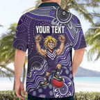 Personalized Freo Football Mascot Hawaiian Shirt Aboriginal Dot Art Style Vibrant Indigenous Pattern Design