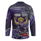 Personalized Freo Football Mascot Hockey Jersey Aboriginal Dot Art Style Vibrant Indigenous Pattern Design