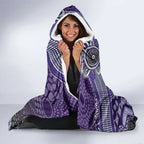 Personalized Freo Football Mascot Hooded Blanket Aboriginal Dot Art Style Vibrant Indigenous Pattern Design