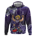 Personalized Freo Football Mascot Hoodie Aboriginal Dot Art Style Vibrant Indigenous Pattern Design