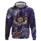 Personalized Freo Football Mascot Hoodie Aboriginal Dot Art Style Vibrant Indigenous Pattern Design