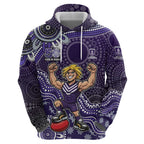 Personalized Freo Football Mascot Hoodie Aboriginal Dot Art Style Vibrant Indigenous Pattern Design