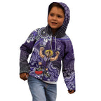 Personalized Freo Football Mascot Kid Hoodie Aboriginal Dot Art Style Vibrant Indigenous Pattern Design