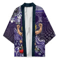 Personalized Freo Football Mascot Kimono Aboriginal Dot Art Style Vibrant Indigenous Pattern Design