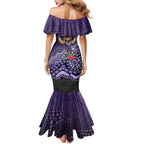 Personalized Freo Football Mascot Mermaid Dress Aboriginal Dot Art Style Vibrant Indigenous Pattern Design
