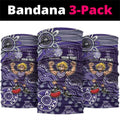 Personalized Freo Football Mascot Neck Gaiter Aboriginal Dot Art Style Vibrant Indigenous Pattern Design