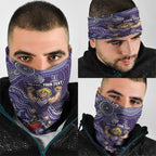 Personalized Freo Football Mascot Neck Gaiter Aboriginal Dot Art Style Vibrant Indigenous Pattern Design
