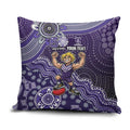Personalized Freo Football Mascot Pillow Cover Aboriginal Dot Art Style Vibrant Indigenous Pattern Design
