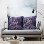 Personalized Freo Football Mascot Pillow Cover Aboriginal Dot Art Style Vibrant Indigenous Pattern Design