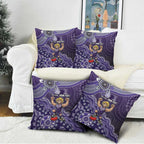 Personalized Freo Football Mascot Pillow Cover Aboriginal Dot Art Style Vibrant Indigenous Pattern Design