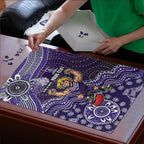 Personalized Freo Football Mascot Puzzle Aboriginal Dot Art Style Vibrant Indigenous Pattern Design