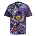 Personalized Freo Football Mascot Rugby Jersey Aboriginal Dot Art Style Vibrant Indigenous Pattern Design