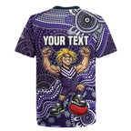 Personalized Freo Football Mascot Rugby Jersey Aboriginal Dot Art Style Vibrant Indigenous Pattern Design