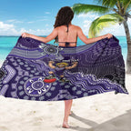 Personalized Freo Football Mascot Sarong Aboriginal Dot Art Style Vibrant Indigenous Pattern Design