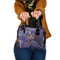 Personalized Freo Football Mascot Shoulder Handbag Aboriginal Dot Art Style Vibrant Indigenous Pattern Design