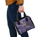 Personalized Freo Football Mascot Shoulder Handbag Aboriginal Dot Art Style Vibrant Indigenous Pattern Design