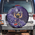 Personalized Freo Football Mascot Spare Tire Cover Aboriginal Dot Art Style Vibrant Indigenous Pattern Design