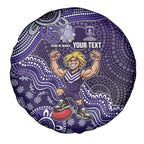 Personalized Freo Football Mascot Spare Tire Cover Aboriginal Dot Art Style Vibrant Indigenous Pattern Design