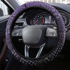 Freo Football Mascot Steering Wheel Cover Aboriginal Dot Art Style Vibrant Indigenous Pattern Design
