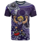 Personalized Freo Football Mascot T Shirt Aboriginal Dot Art Style Vibrant Indigenous Pattern Design