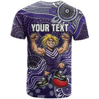 Personalized Freo Football Mascot T Shirt Aboriginal Dot Art Style Vibrant Indigenous Pattern Design