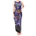 Personalized Freo Football Mascot Tank Maxi Dress Aboriginal Dot Art Style Vibrant Indigenous Pattern Design