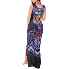 Personalized Freo Football Mascot Tank Maxi Dress Aboriginal Dot Art Style Vibrant Indigenous Pattern Design