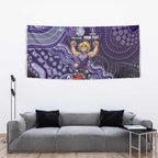 Personalized Freo Football Mascot Tapestry Aboriginal Dot Art Style Vibrant Indigenous Pattern Design