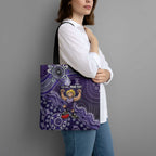 Personalized Freo Football Mascot Tote Bag Aboriginal Dot Art Style Vibrant Indigenous Pattern Design