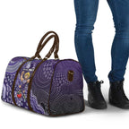 Personalized Freo Football Mascot Travel Bag Aboriginal Dot Art Style Vibrant Indigenous Pattern Design