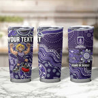 Personalized Freo Football Mascot Tumbler Cup Aboriginal Dot Art Style Vibrant Indigenous Pattern Design