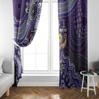Personalized Freo Football Mascot Window Curtain Aboriginal Dot Art Style Vibrant Indigenous Pattern Design