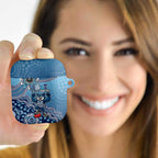 Personalized Geelong Cats Football Mascot AirPods Case Aboriginal Dot Art Style Vibrant Indigenous Pattern Design