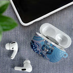 Personalized Geelong Cats Football Mascot AirPods Case Aboriginal Dot Art Style Vibrant Indigenous Pattern Design