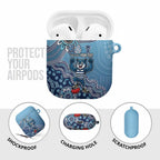 Personalized Geelong Cats Football Mascot AirPods Case Aboriginal Dot Art Style Vibrant Indigenous Pattern Design