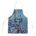 Personalized Geelong Cats Football Mascot Apron Aboriginal Dot Art Style Vibrant Indigenous Pattern Design